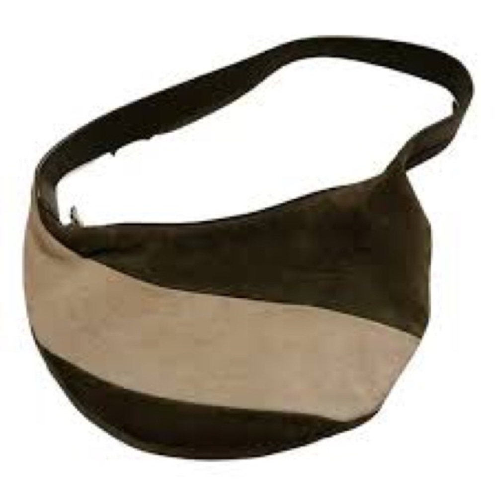 Vintage Furla Two-Tone Suede Shoulder Bag